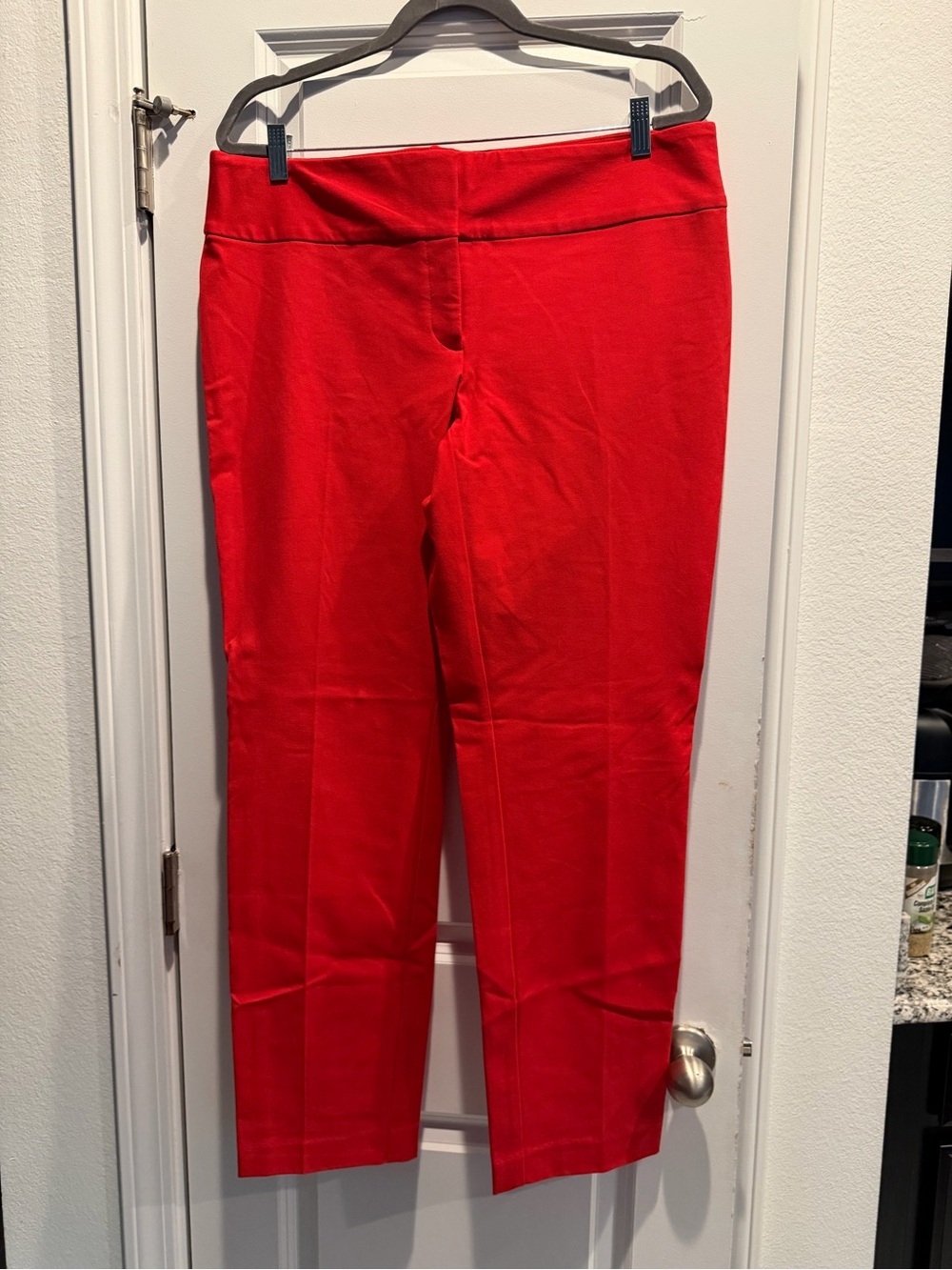 Alfani Red Cropped Ponte Pants
